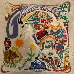 Colorful Glacier National Park Accent Pillow